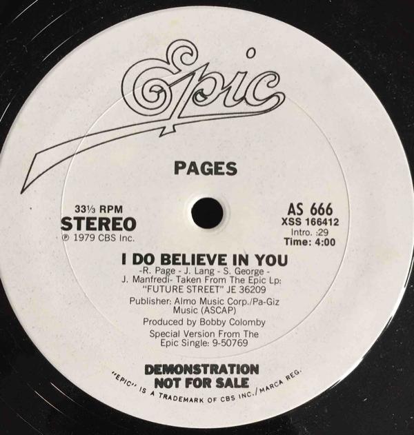 Pages  - I Do Believe In You (Promo)