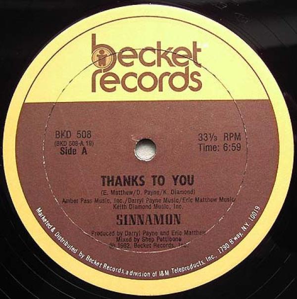 Sinnamon - Thanks To You