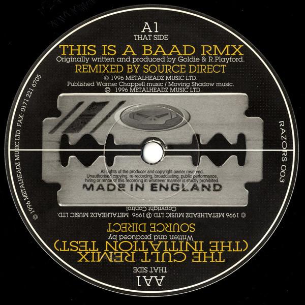 Source Direct, Goldie - This Is A Baad / The Cult (Remixes)